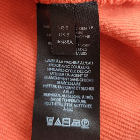 Anthropologie Maeve Ribbed Mock Neck Blair Baby Tee Burnt Orange size S EUC - Picture 11 of 14